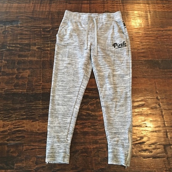 PINK Black & Gray Joggers - Picture 1 of 4